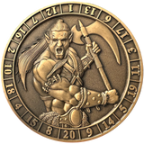 Dice Coins - d20 Male Half-Orc Barbarian
